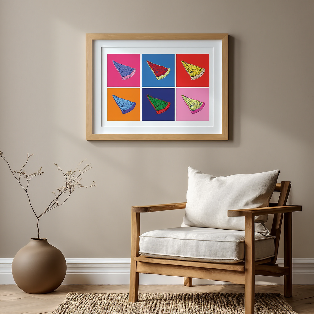 Andy Warhol Style - Slice of Pizza Poster