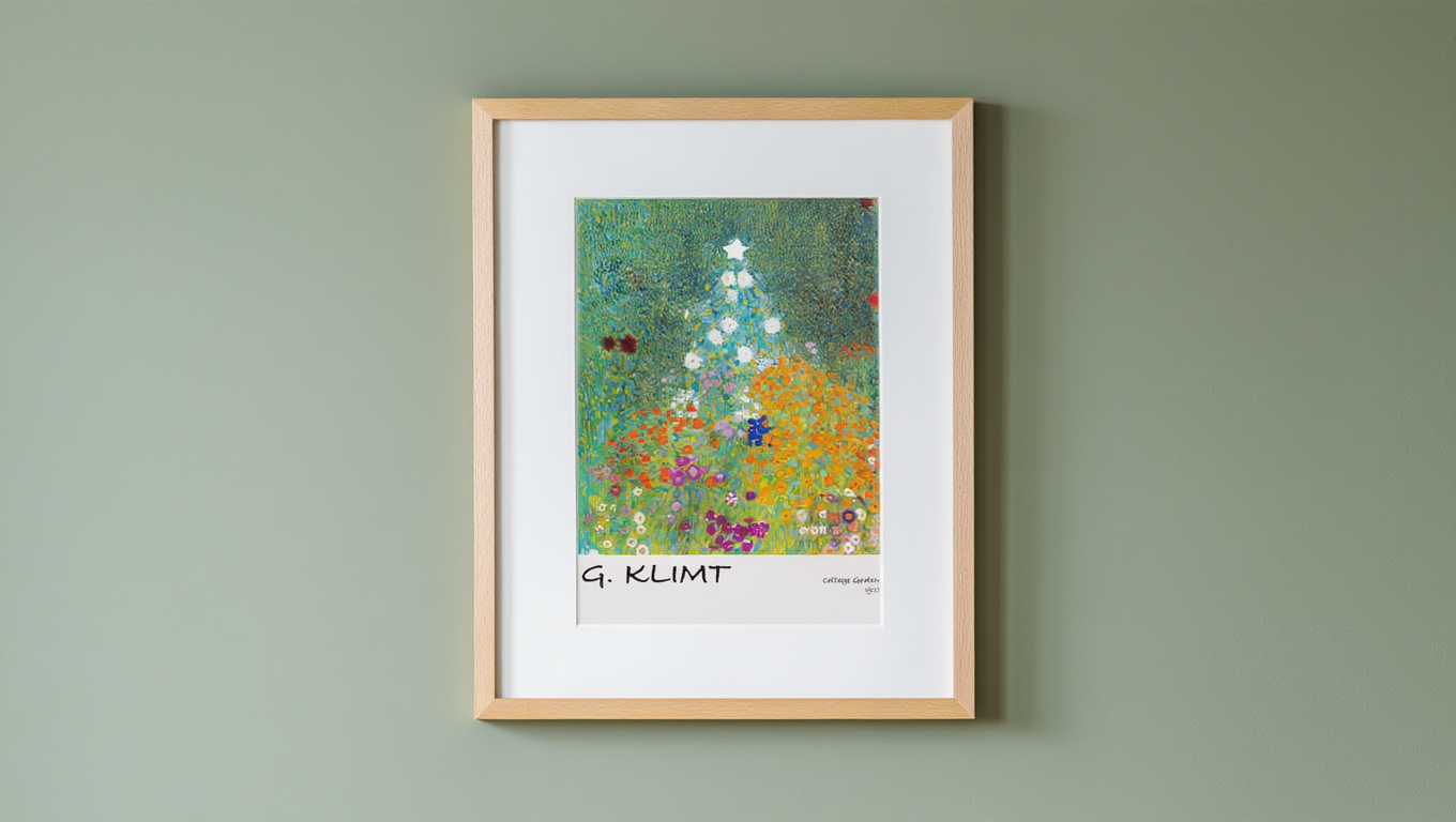 Gustav Klimt – Cottage Garden Print (1910) – Iconic Symbolist Art Poster