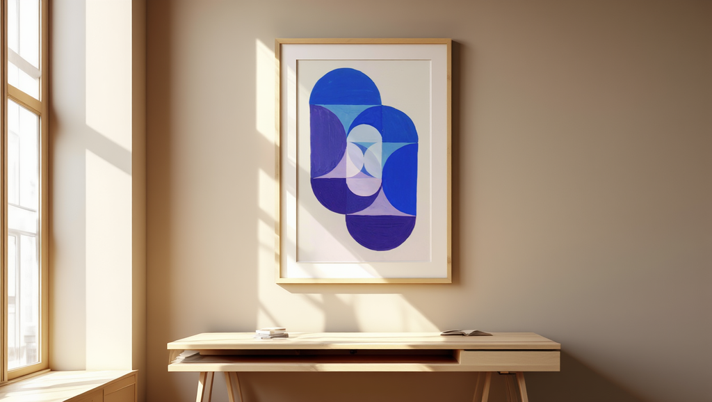 Key Blue by Joseph Schillinger, circa 1934 – Abstract Modernist Art Print | Geometric Wall Decor