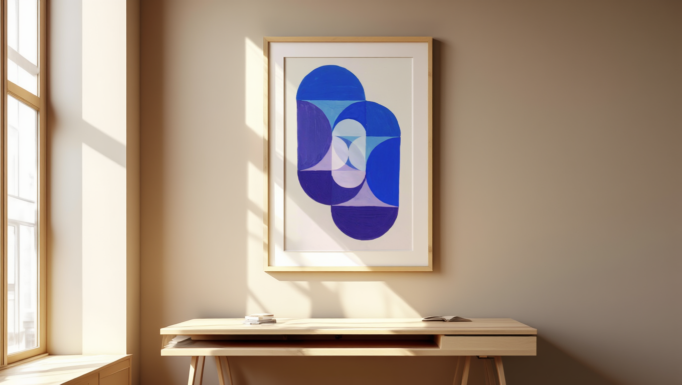 Key Blue by Joseph Schillinger, circa 1934 – Abstract Modernist Art Print | Geometric Wall Decor