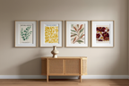 Floral Harmony – 6 Botanical Prints | Mix & Match Wall Art Collection - Hakyarts