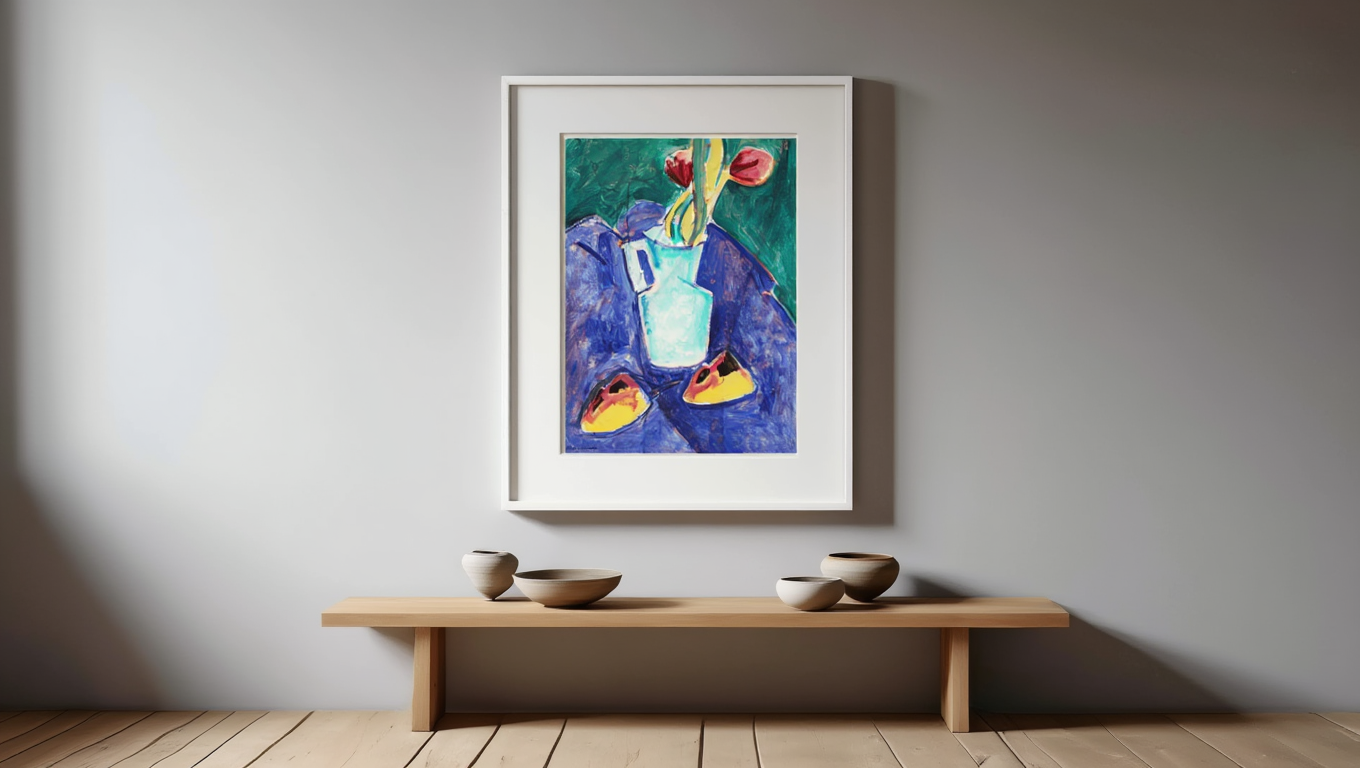 Alfred Henry Maurer - Tulips in a Green Vase