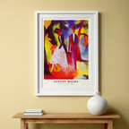 People by a Blue Lake by August Macke – Expressionist Art Print