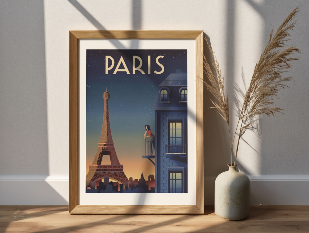 Retro Paris Poster