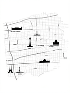 São Paulo City Map Poster – Minimalist Black & White Urban Wall Art Print