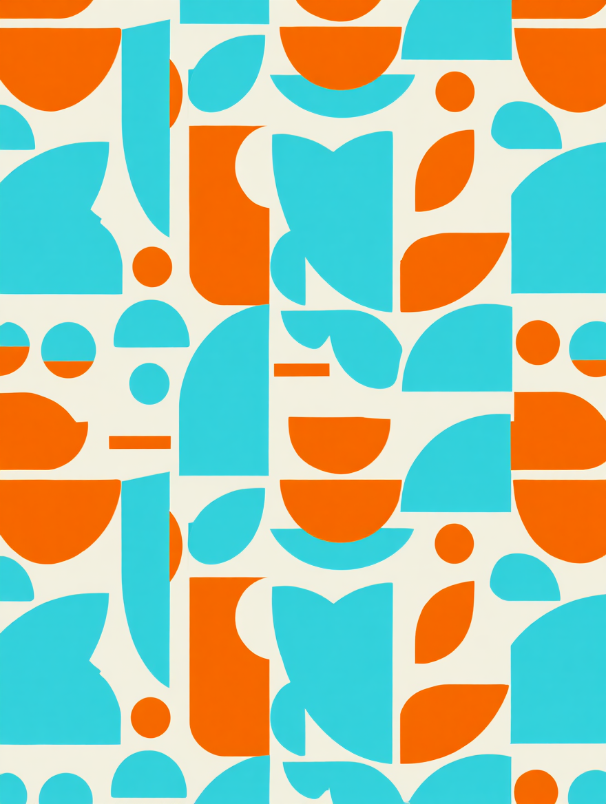 5 Prints – Colorful Mixed Floral Cities Abstract Art Collection