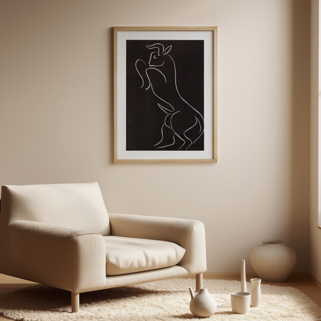 Henri Matisse Poster – Portrait of a Bull, Vintage Art Print