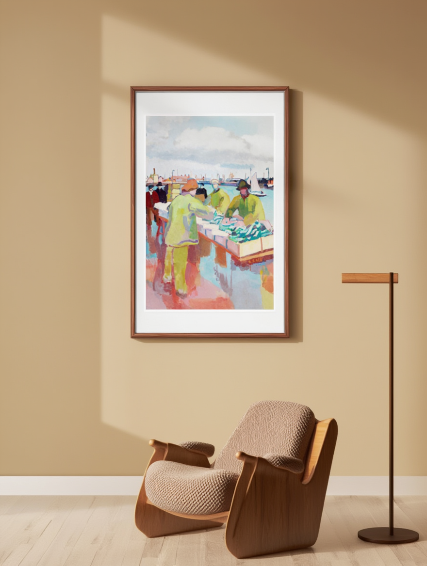 Le Marché aux Poissons by Raoul Dufy – Fauvist Market Scene Art Print