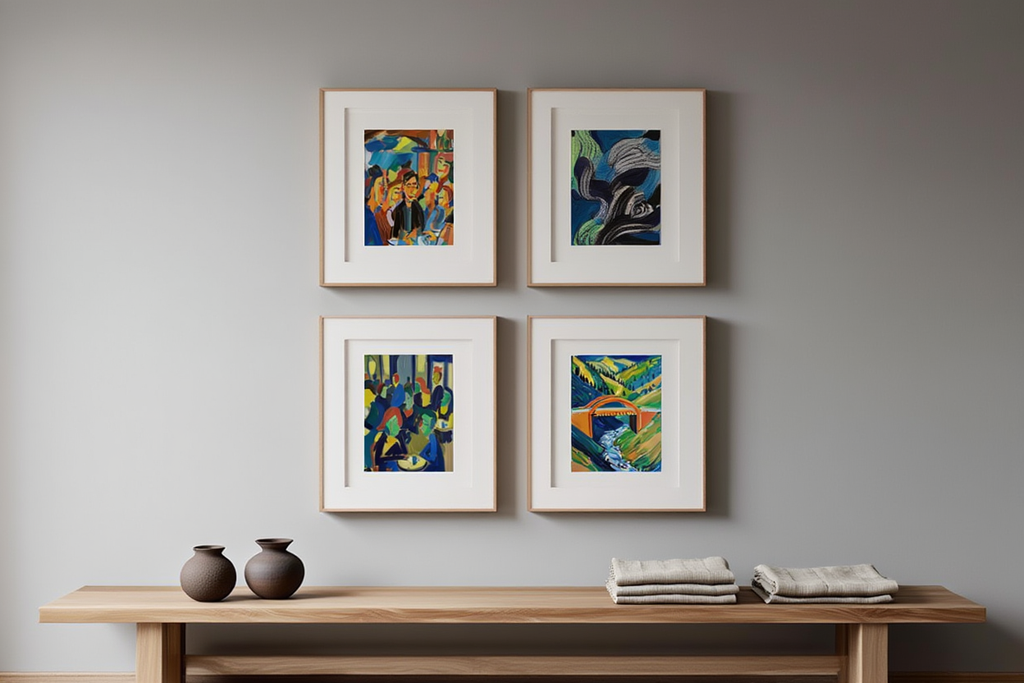 Kirchner Mix and Match 4 Prints — Expressionist Still-Life Quartet