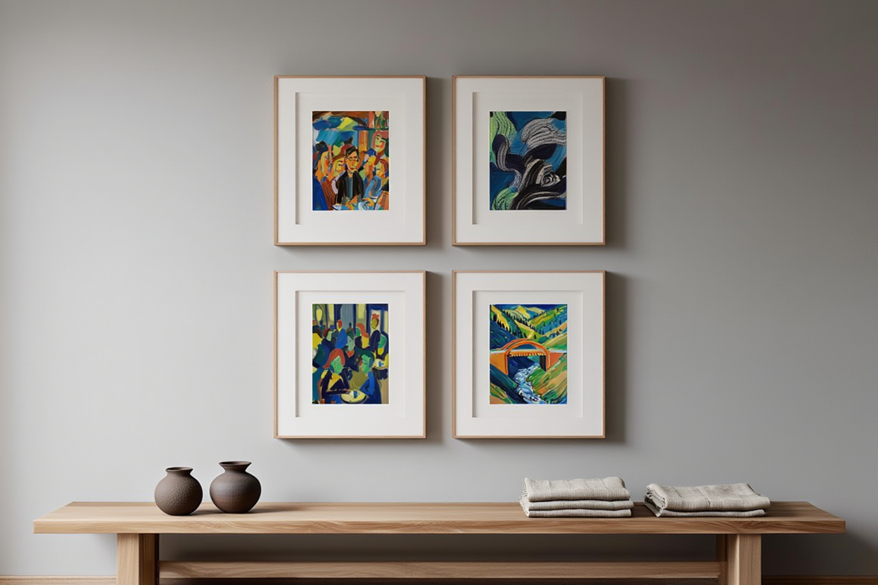 Kirchner Mix and Match 4 Prints — Expressionist Still-Life Quartet