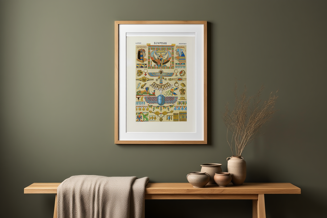 Auguste Racinet – Égyptien II Print – XVI Century Vintage Historical Art Poster