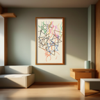 Linien geometrisch und gewellt (2014) by Myriam Thyes – Contemporary Geometric Art Print