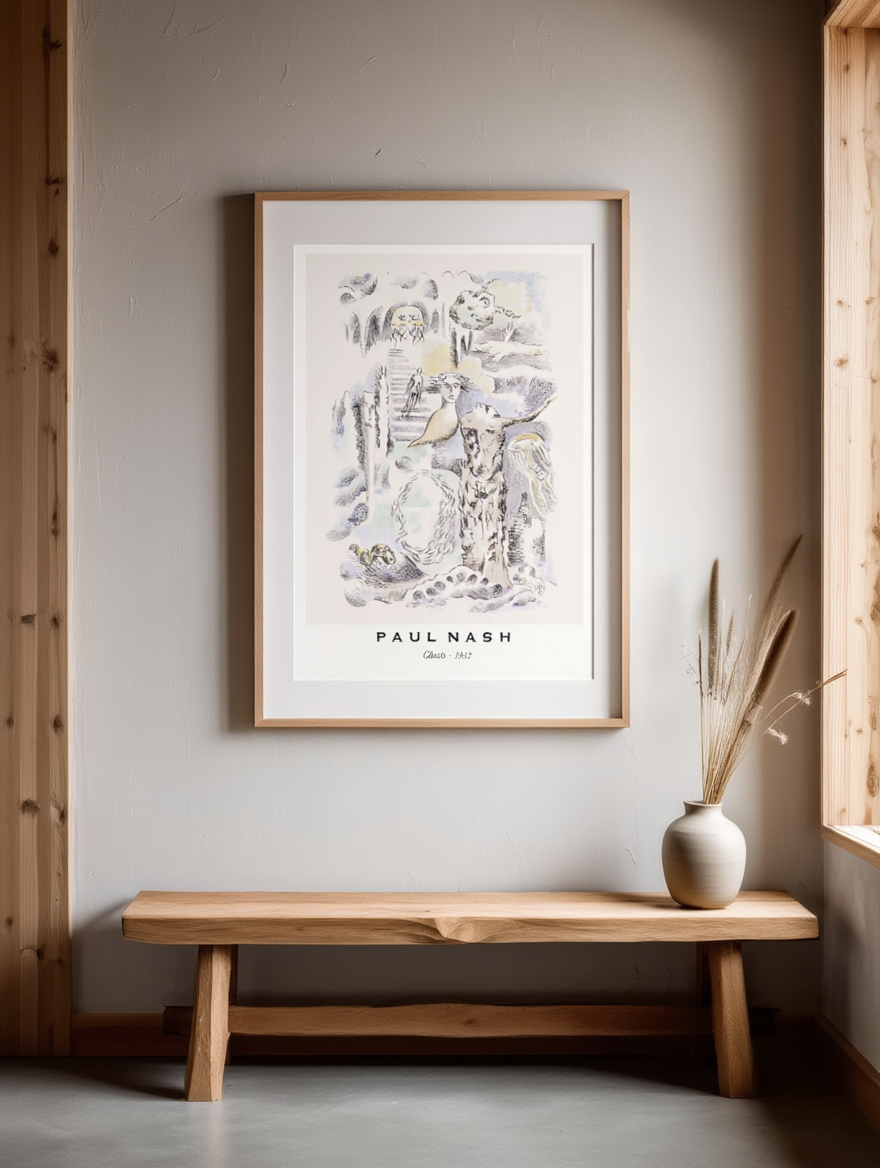 Paul Nash – Ghosts, 1919 – Surrealist Landscape Art Print | Modern British Wall Decor