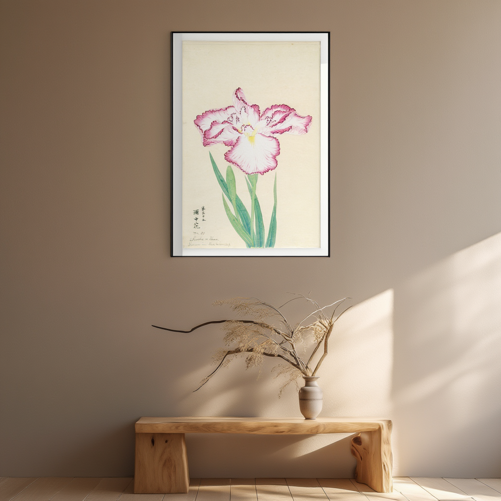 Fleur dans la coupe de vin