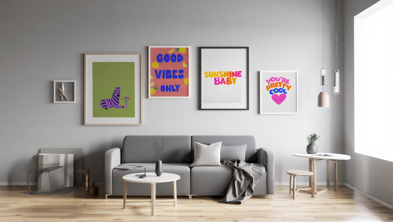 Colourful Electric Red – Sunshine Good Vibes Lobster 5-Prints