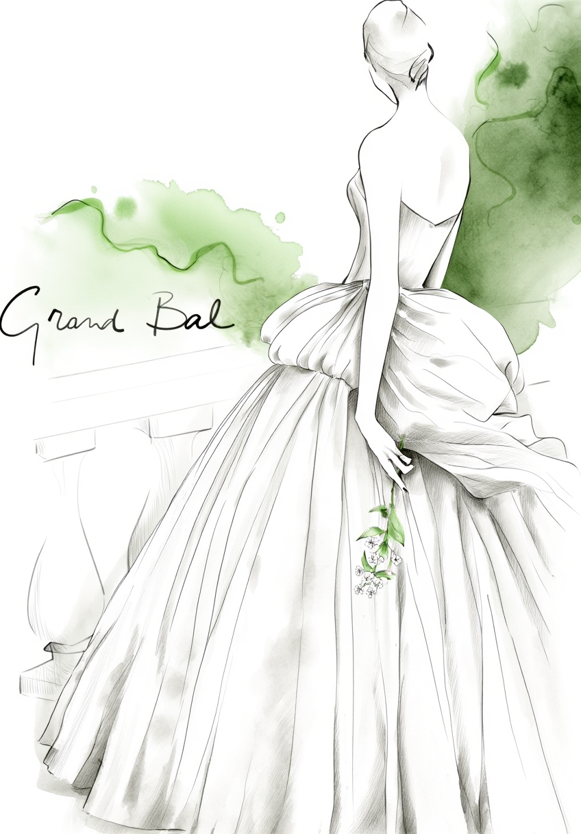 Grand Bal Poster – Vintage French Fashion Illustration Wall Art