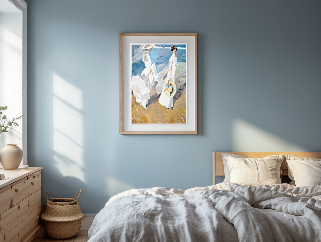 Strolling along the Seashore – Joaquín Sorolla (1909) | Impressionist Coastal Scene Art Print