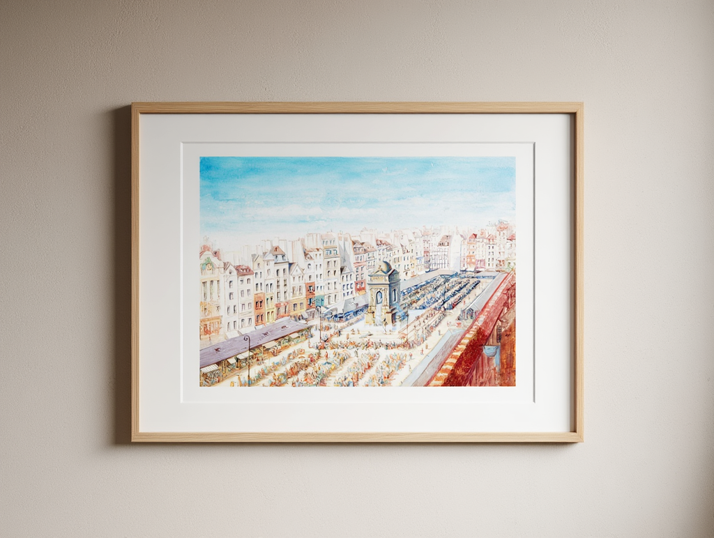 La place et la fontaine des Innocents avant la construction des Halles centrales