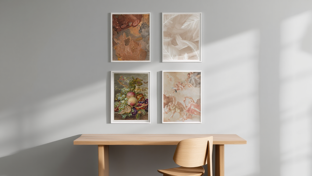Vintage Floral Elegance – Set of 4 Prints
