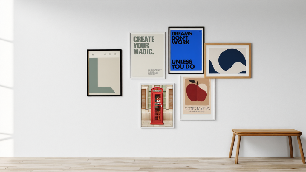 Geometric Abstract Positivity – Blue Tones 5 Prints