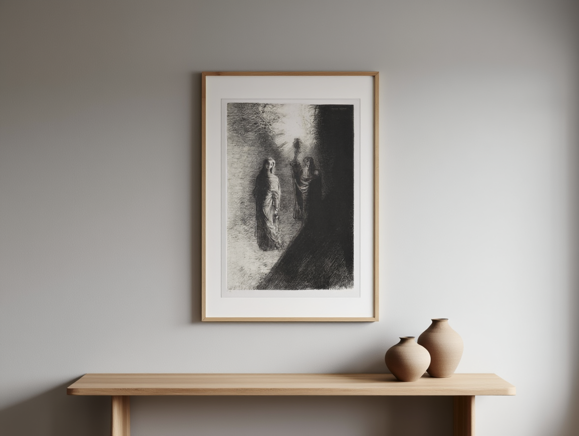 Odilon Redon - He Raises the Bronze Urn