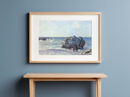 Langland Bay – Alfred Sisley Poster | Impressionist Seascape Art Print - Hakyarts