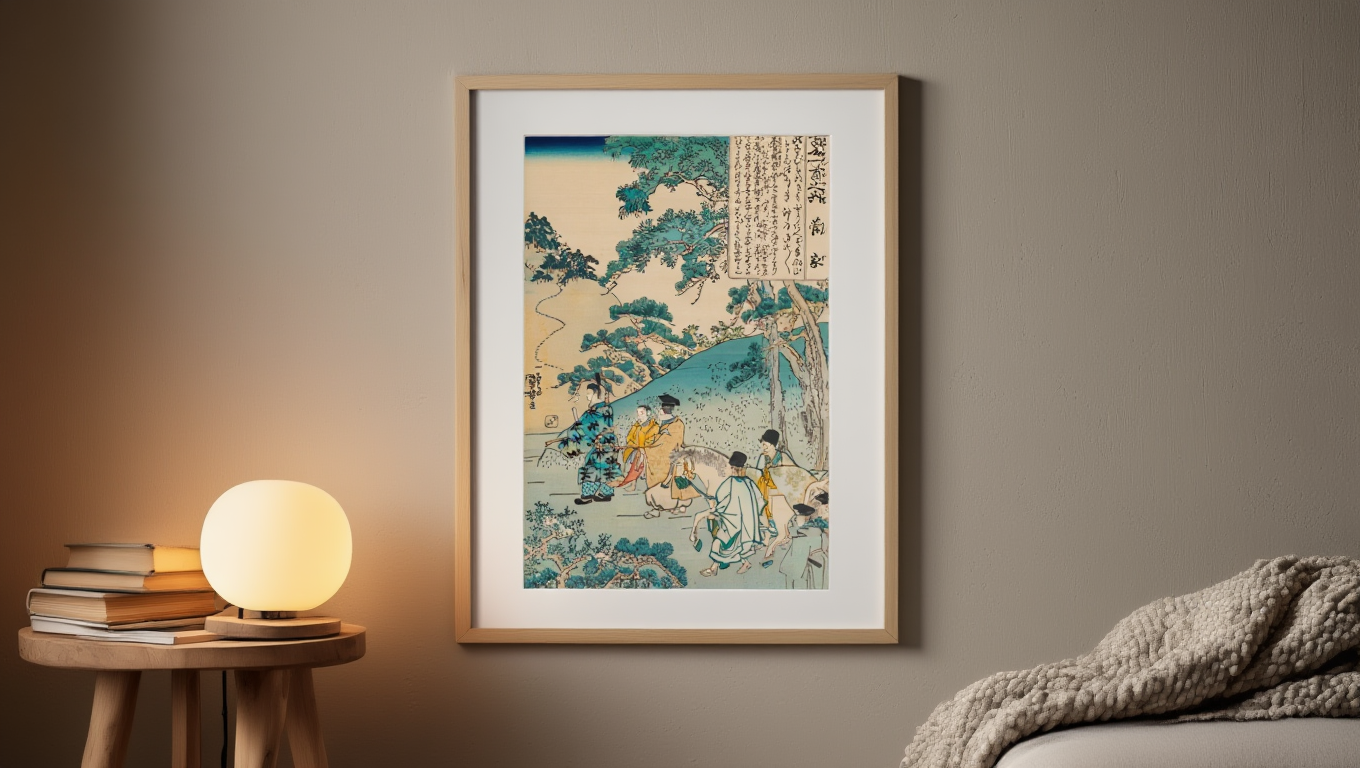 Utagawa Kuniyoshi – Poem by Kanke | Japanese Ukiyo-e Art Print
