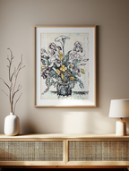 Bouquet (Iris, Arum, Tulipes) dans un Vase d’André Metthey – Paul Signac Poster | Neo‑Impressionist Floral Art Print