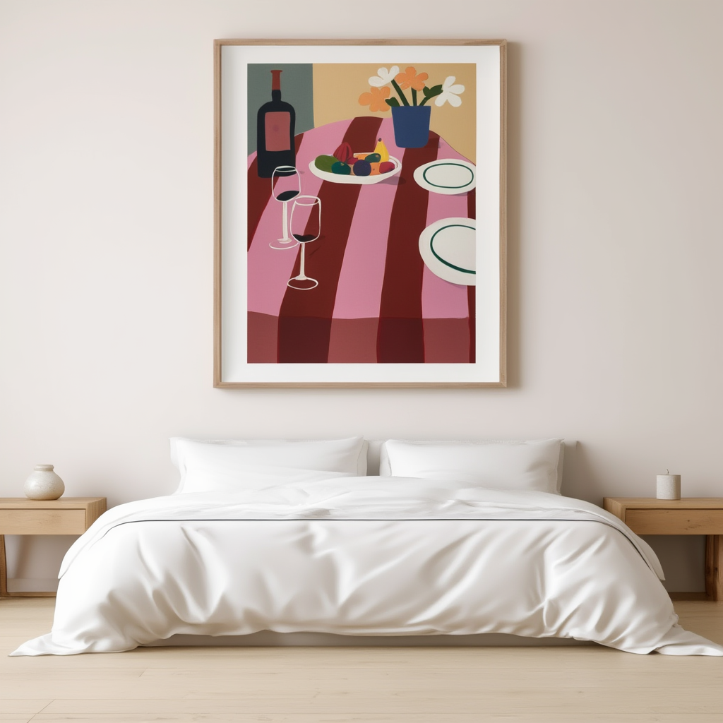 Vivid Arrangement – Colorful Illustrative Table Art Print