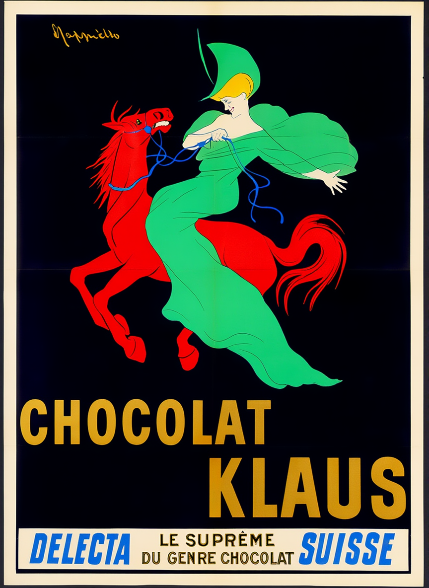 Chocolat Klaus by Leonetto Cappiello – Vintage Advertising Art Print