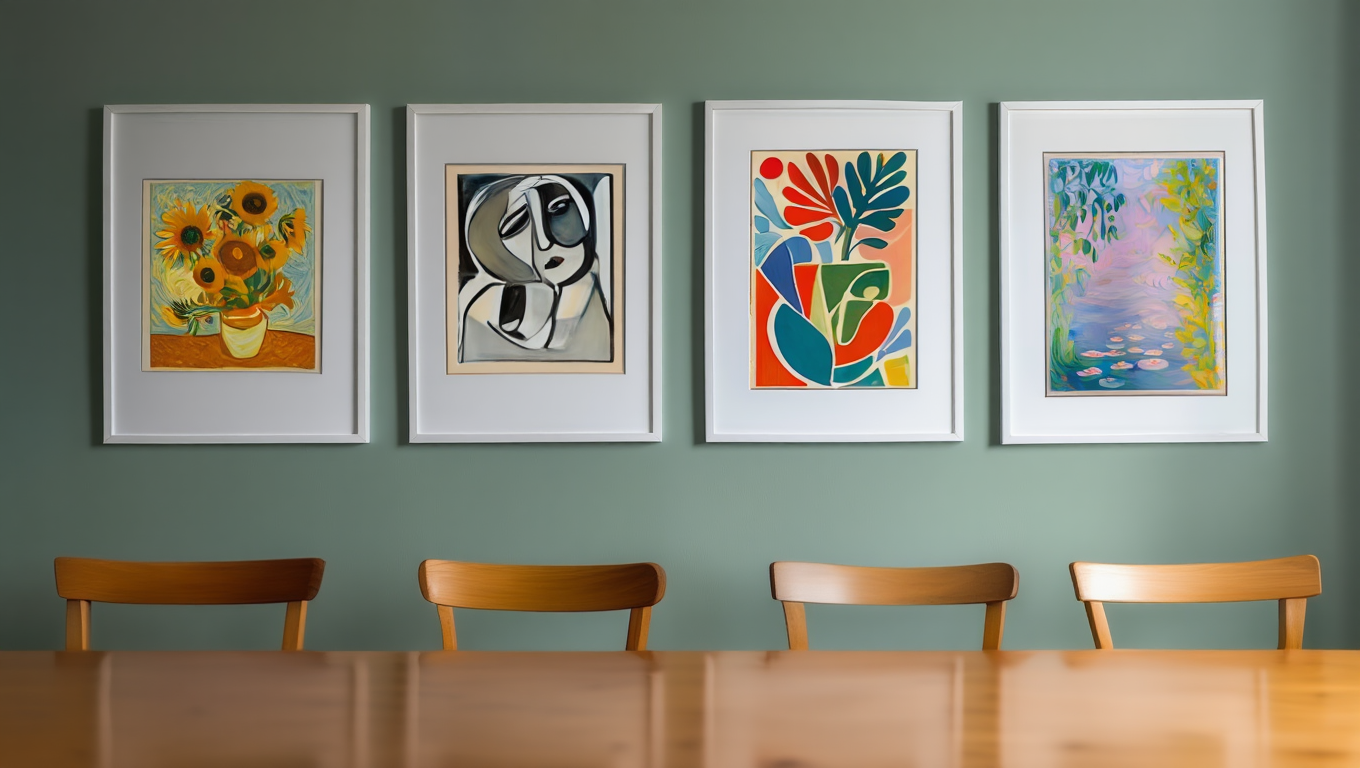 Classic Artists Office – Set of 4 Curated Prints