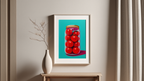 Pop Art Tomatoes Jar – Vibrant Kitchen Wall Art Print - Hakyarts