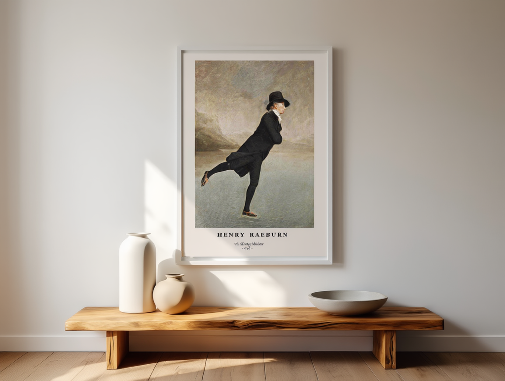 The Skating Minister by Henry Raeburn, 1795 – Classic Portrait Art Print | Scottish Historical Wall Decor