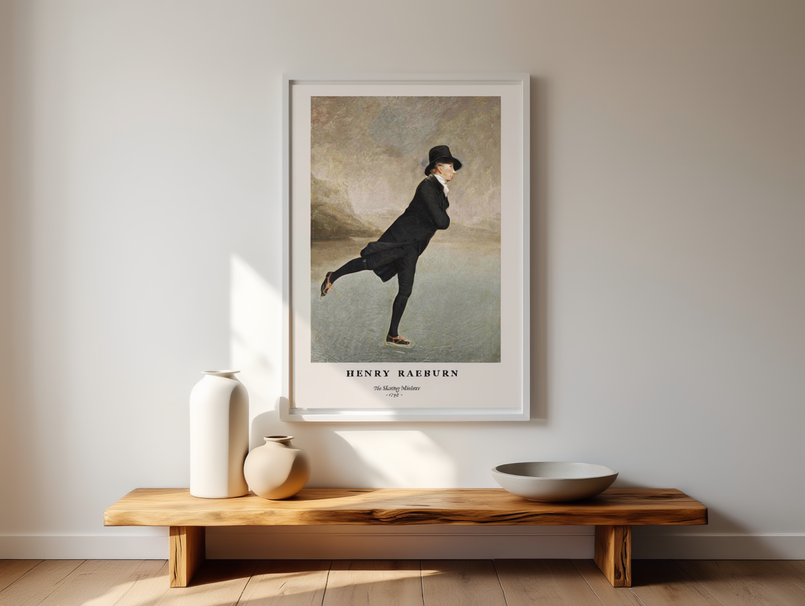 The Skating Minister by Henry Raeburn, 1795 – Classic Portrait Art Print | Scottish Historical Wall Decor