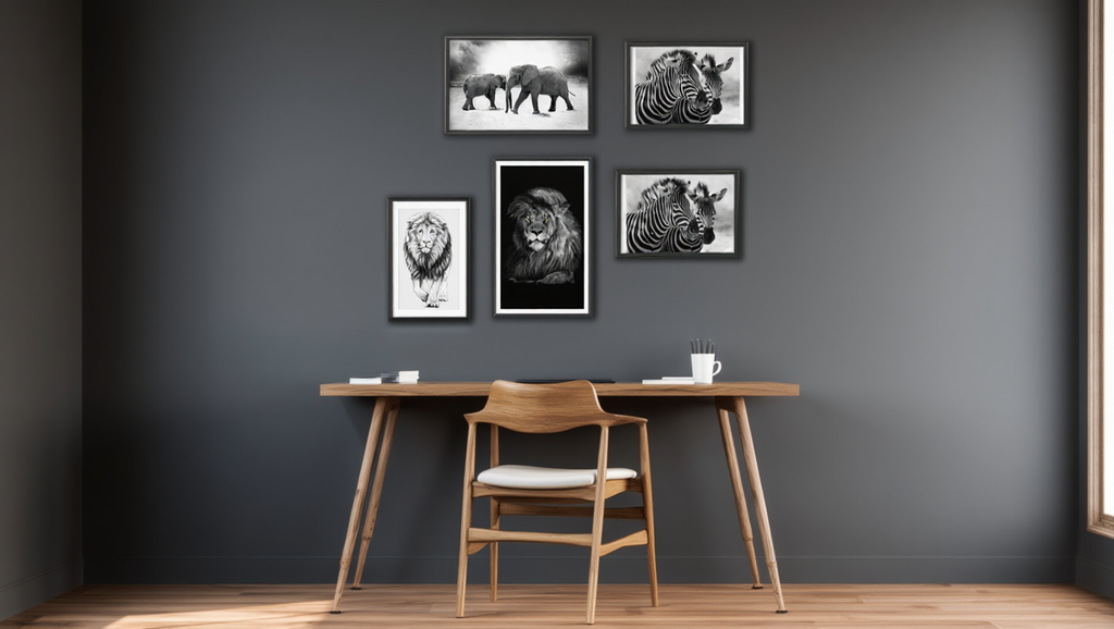 Black & White Animal Art Collection – 5 Minimalist Prints