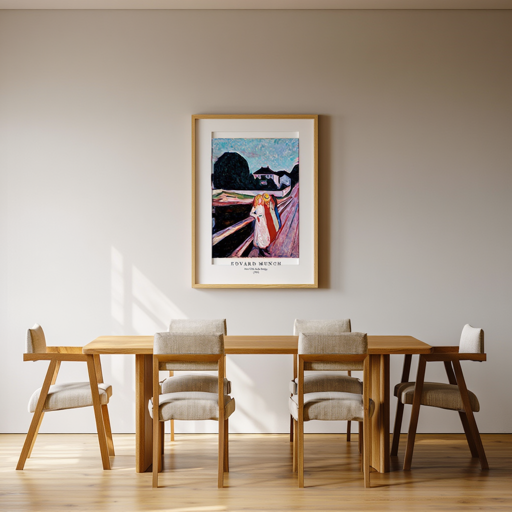 Edvard Munch - Four Girls in the Bridge Poster