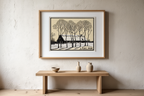 Farm in the Snow by Julie de Graag – Dutch Landscape & Winter Scene Art Print - Hakyarts