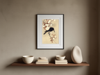 Ohara Koson - Crow on a Cherry Branch Poster - Hakyarts