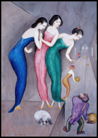 Dreams and Fantasies No. 1 by Nils Dardel – Modernist Figurative Art Print - Hakyarts