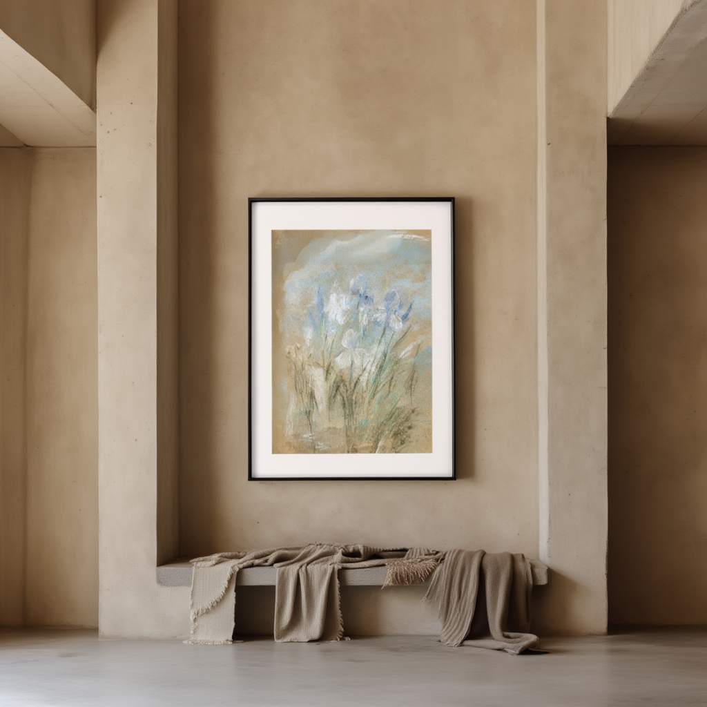 Irises by John Henry Twachtman – Vintage Floral Wall Art Print