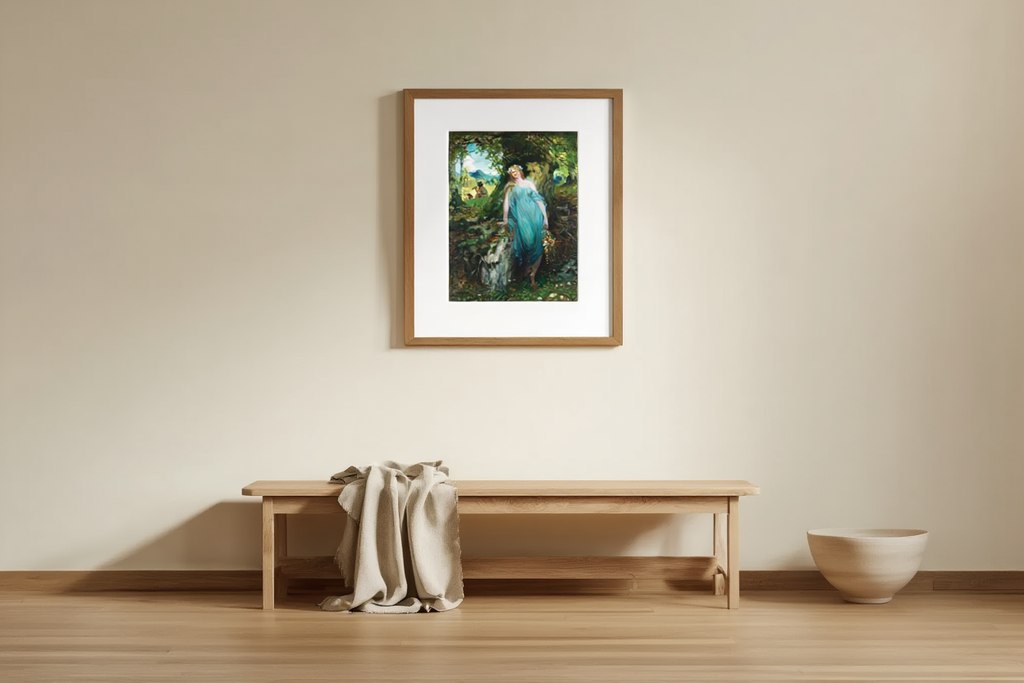 Wood Nymph and Shepherd – Ferdinand Leeke (1905) | Mythological Art Print