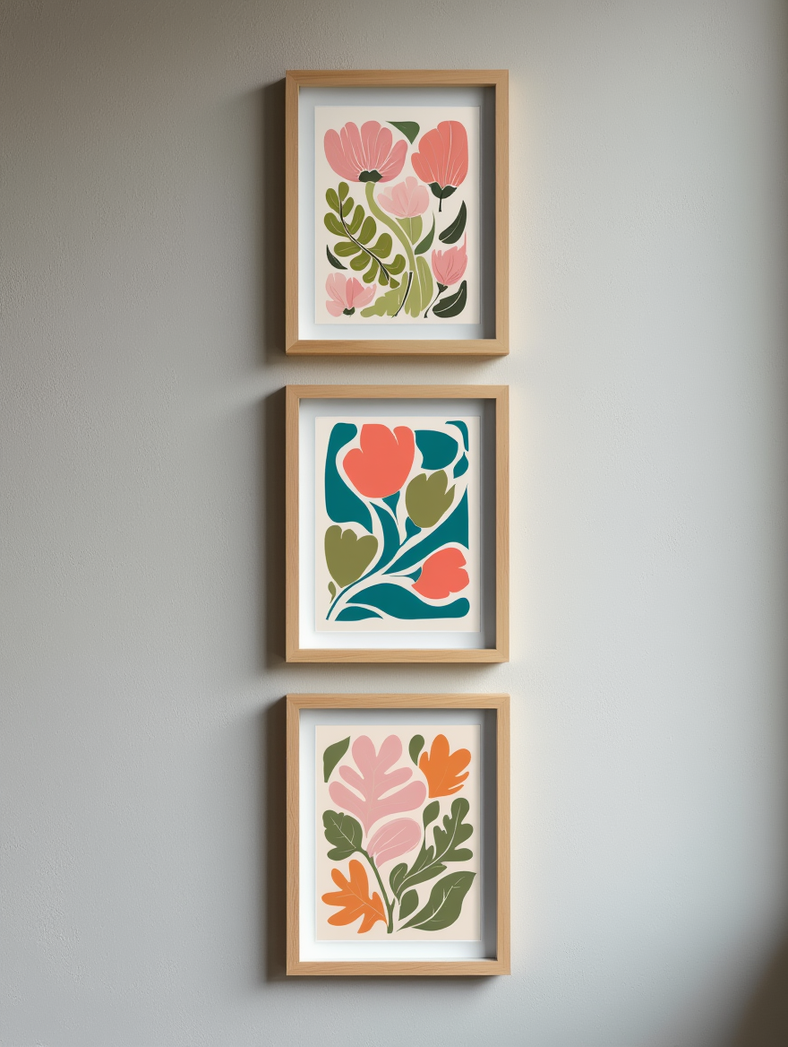 Modern Botanical Floral – Set of 3 Prints