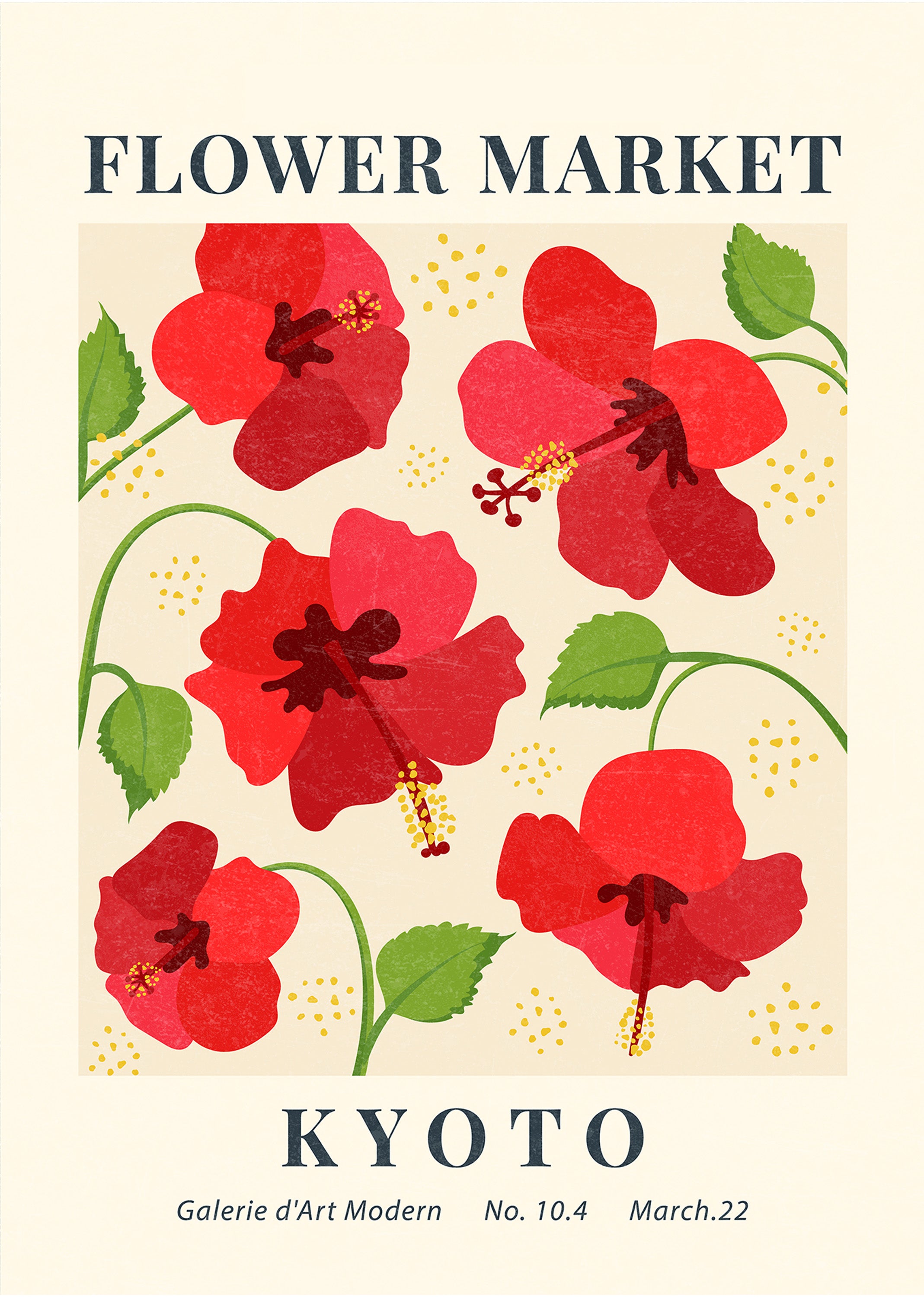 Set of 4 Art Prints  – Flower Market - Hakyarts