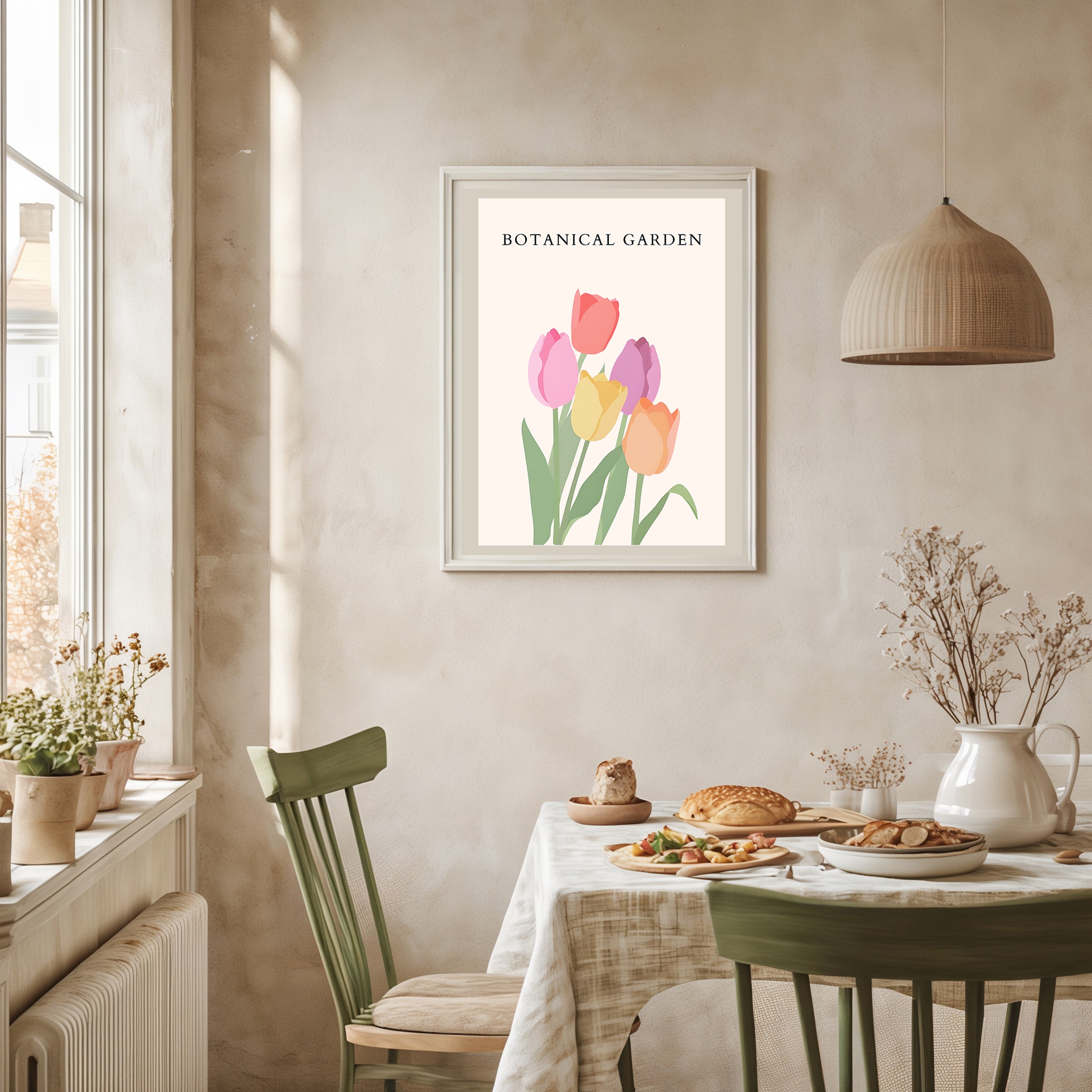 Tulips Botanical Flower Wall Print