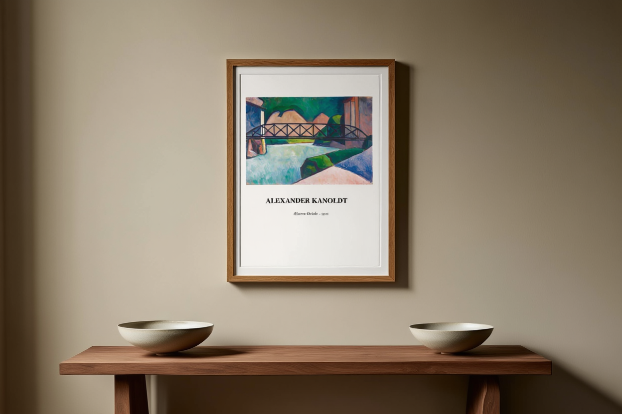 Alexander Kanoldt - Eiserne Brücke Poster