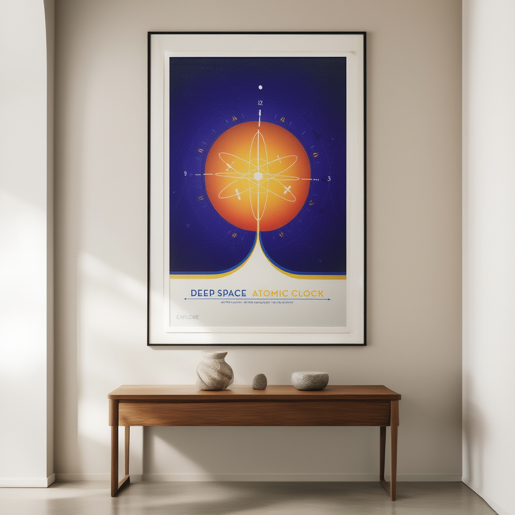Vintage NASA Space Poster, 1958 – Mid-Century Space Exploration Art Print