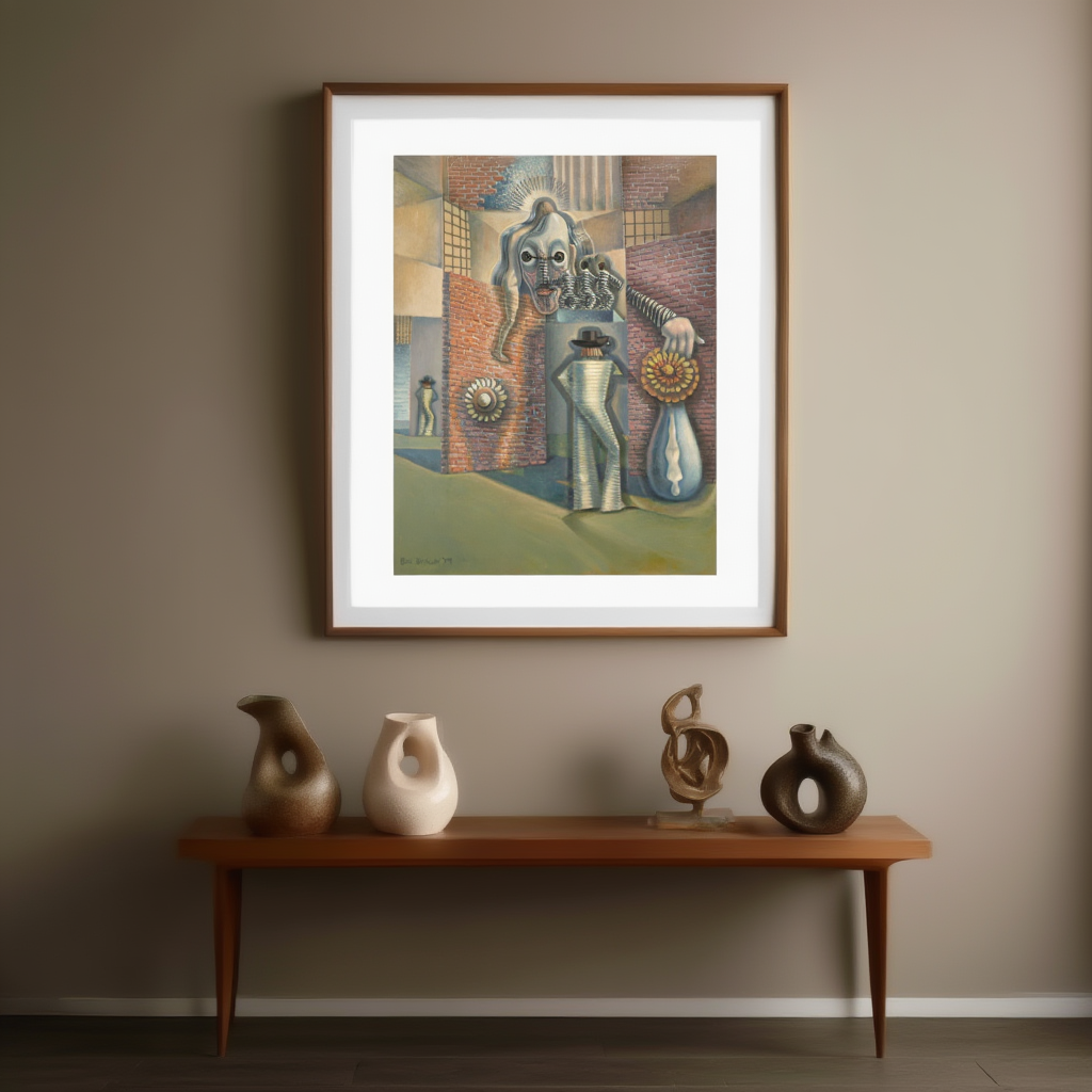 Untitled (Surreal Abstraction) by Benjamin F. Berlin (1939) – Modern Abstract Art Print