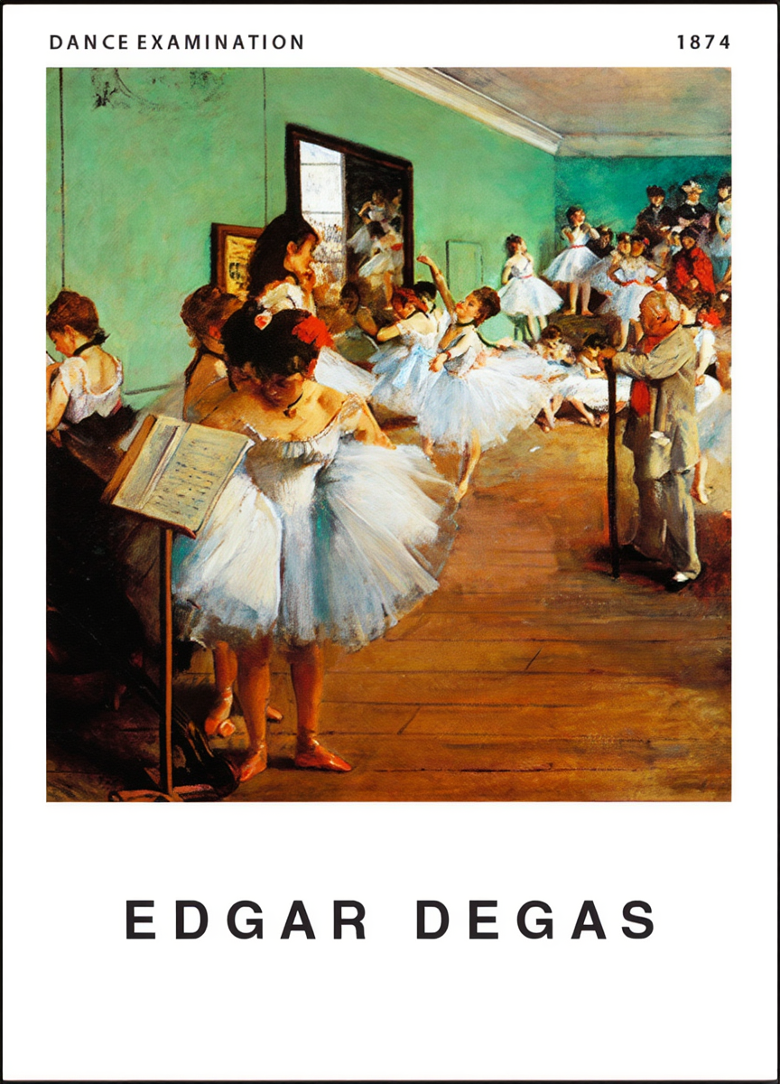 Dance Examination Poster by Edgar Degas – Ballet & Figurative Art Print