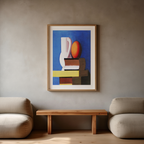 Vilhelm Lundstrøm – Still Life with White Jar, Orange and Book Poster - Hakyarts