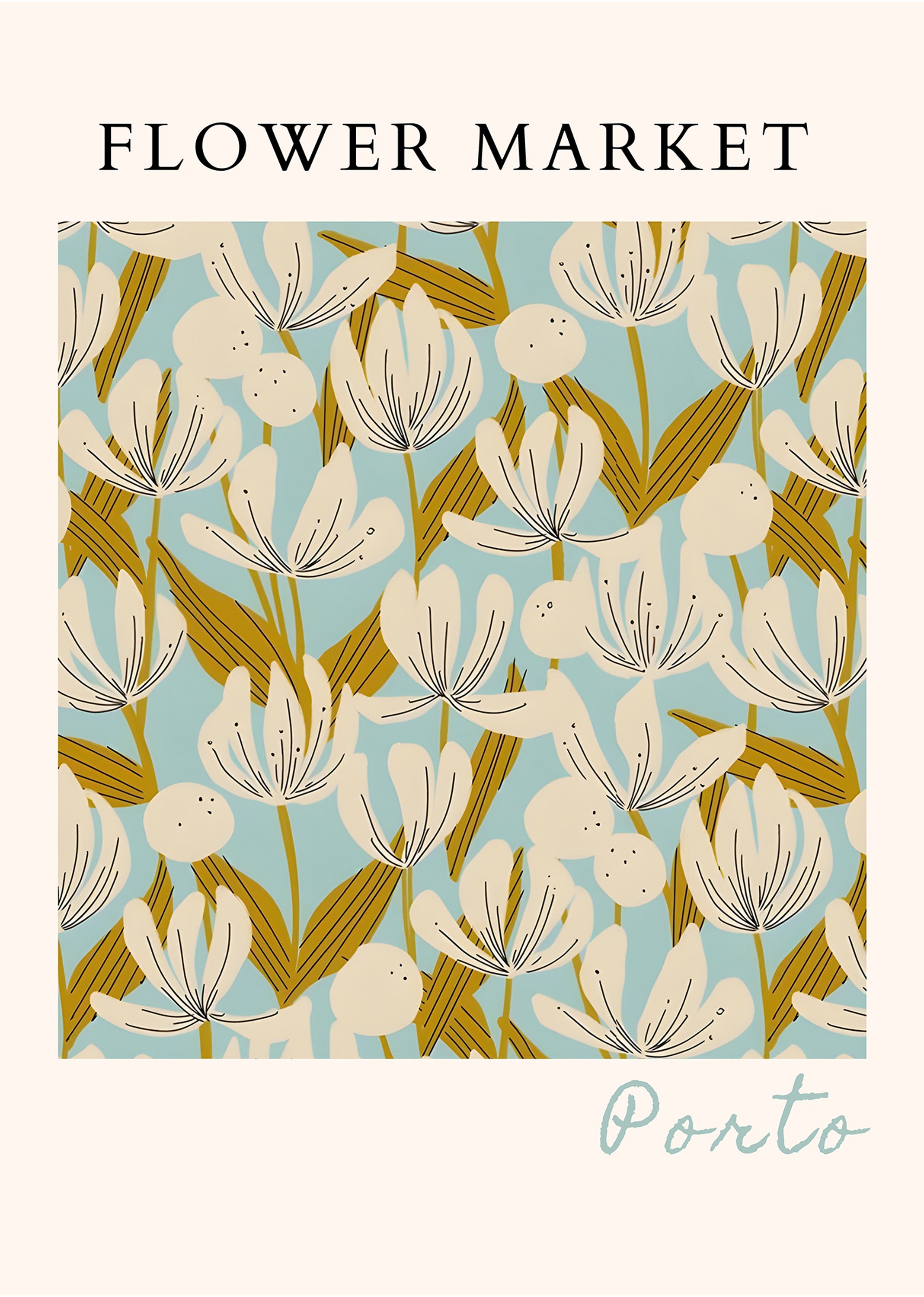 Vintage Wildflower Botanical Art Poster – Nature-Inspired Wall Print